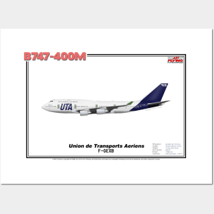 Boeing B747-400M - Union de Transports Aeriens (Art Print) Posters and Art